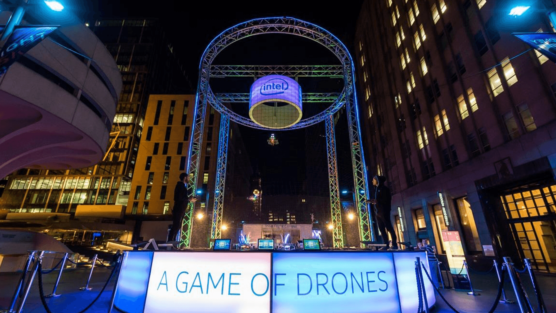 Interactive drone flying experience for Vivid Sydney
