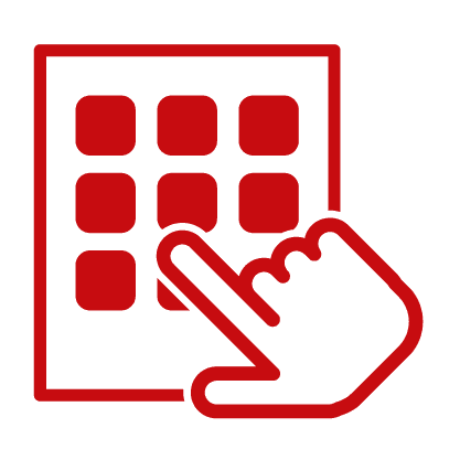 Flip down in cab touch screens and software for operator control